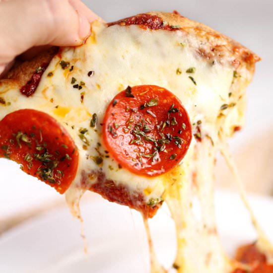 air fryer tortilla pizza - Recipe photo by LikeHotKeto