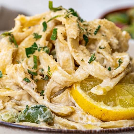 Creamy Tahini Pasta - Recipe photo by Sixhungryfeet