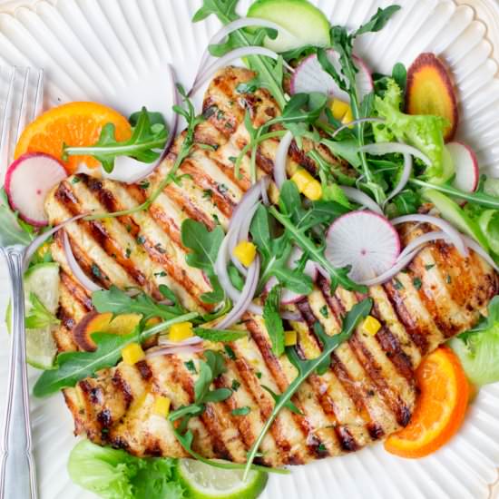 peruvian chicken paillard - Recipe photo by a zest for life