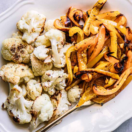 Roasted Cauliflower and Peppers - Recipe photo by forkintheroad
