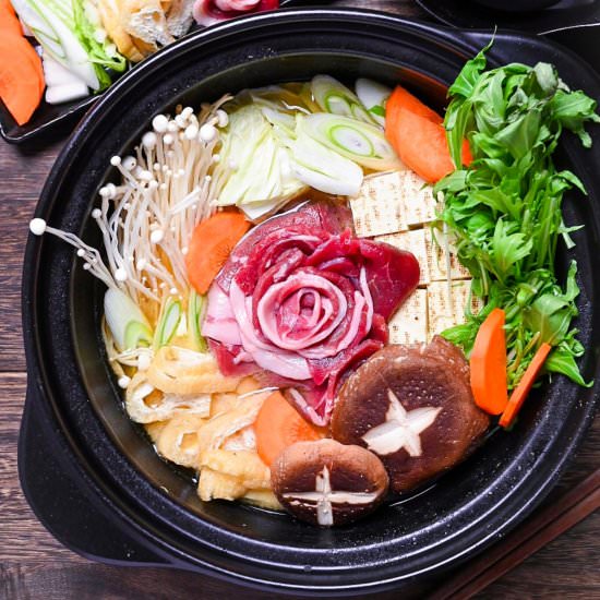 Botan Nabe (Wild Boar Hot Pot) - Recipe photo by Sudachi Recipes