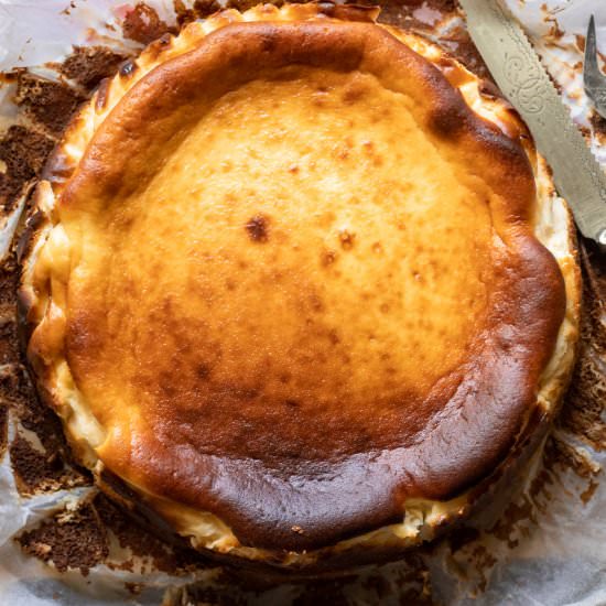 Basque Burnt Cheesecake - Recipe photo by Cooking Gorgeous