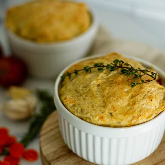 Individual Vegan Chicken Pot Pies - Recipe photo by anotherveganfoodblog.com