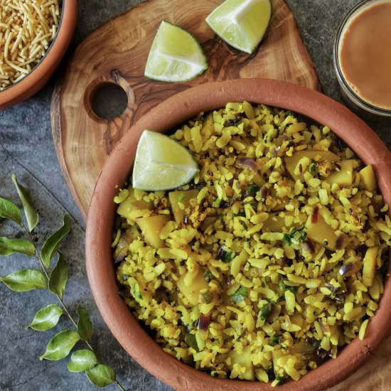 Batata Poha - Recipe photo by delishbite