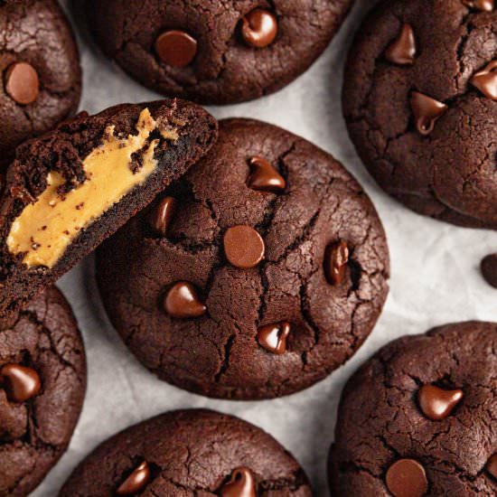 Peanut Butter Chocolate Cookies - Recipe photo by marshasbakingaddiction