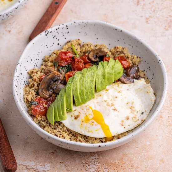 Savory Quinoa Breakfast Bowl - Recipe photo by marleysmenu