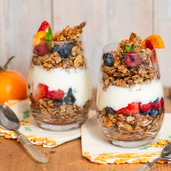 Yummy Orange Granola Parfaits - Recipe photo by a zest for life
