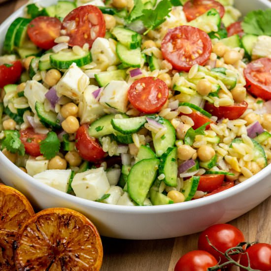 Caramelized Lemon Orzo Salad - Recipe photo by JawnsICooked