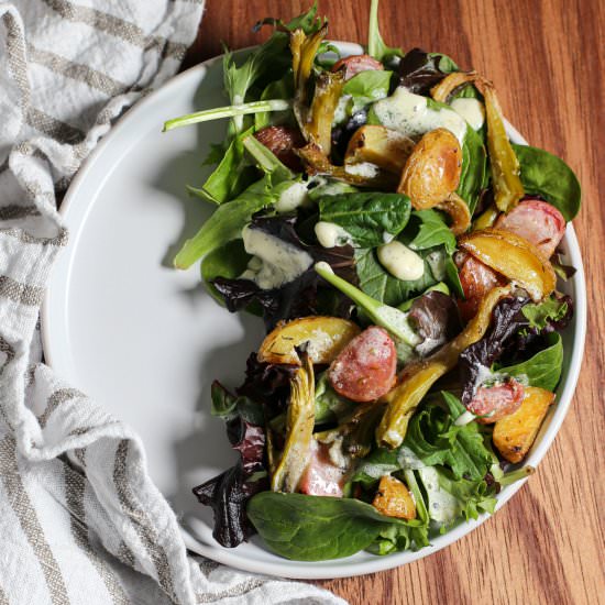 Roasted Winter Vegetable Salad - Recipe photo by theproducepack