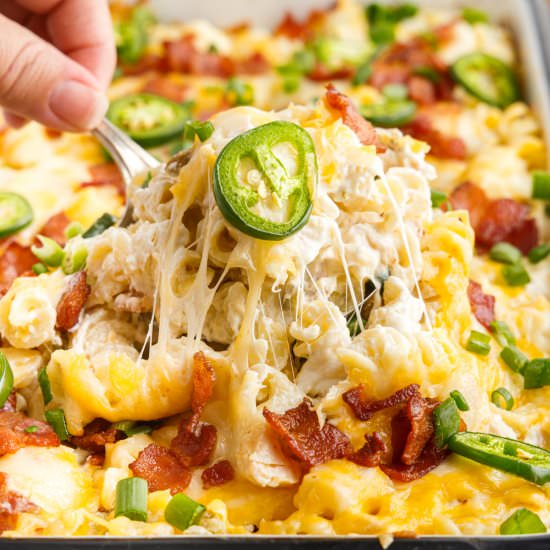 Jalapeño Popper Chicken Casserole - Recipe photo by girlinspired