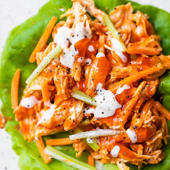 Buffalo Chicken Lettuce Wraps! - Recipe photo by Skinnytaste