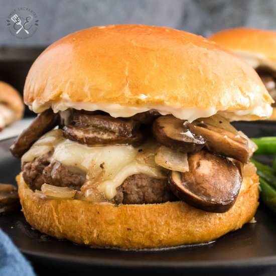 Mushroom Swiss Burger - Recipe photo by emilyenchanted