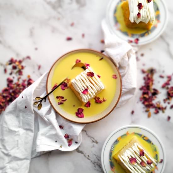 Eggless Thandai Rava Cake Recipe - Recipe photo by alishasdessertsafariblog