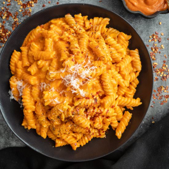 Roasted Red Pepper Ricotta Pesto - Recipe photo by ThePypersKitchen