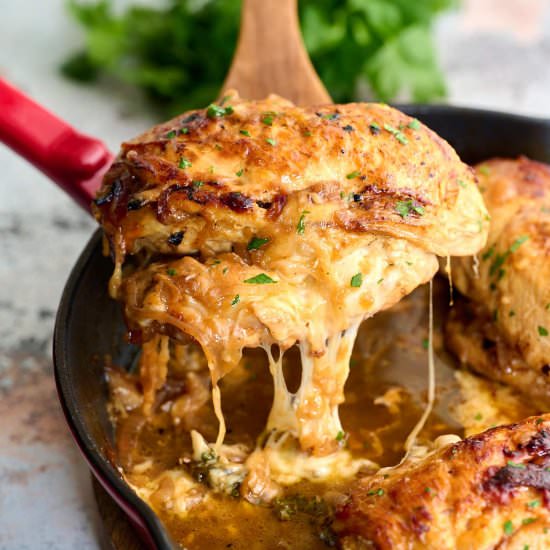 French Onion Stuffed Chicken - Recipe photo by lowcarbspark