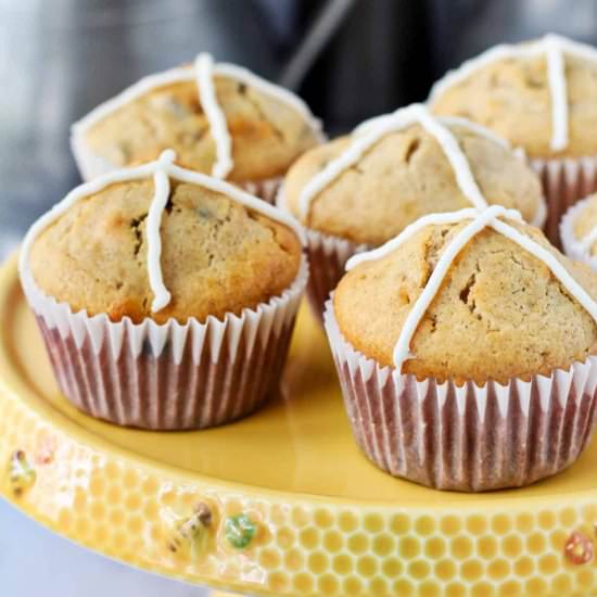 Hot Cross Bun Muffins - Recipe photo by karenskitchenstories
