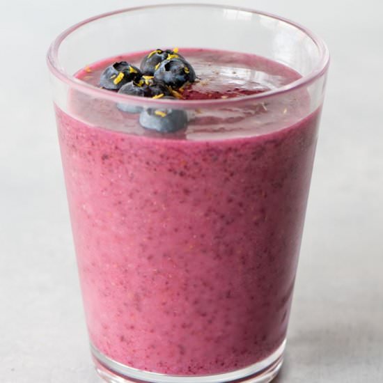 Lemon Blueberry Smoothie Recipe - Recipe photo by wholefully