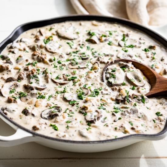 Ground Beef Stroganoff - Recipe photo by Get Inspired Everyday