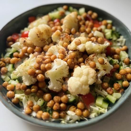 Warm salad with chickpeas - Recipe photo by Ellevild Madblog