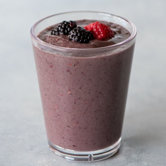 Mixed Berry Smoothie Without Banana - Recipe photo by wholefully