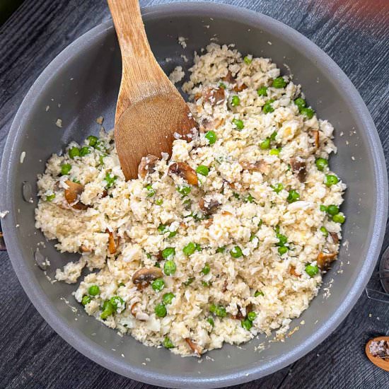 Keto Cauliflower Rice & Mushrooms - Recipe photo by MyLifeCookbook