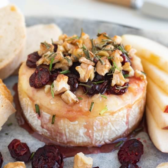 Baked Brie w/ Cranberries & Walnuts - Recipe photo by eatmediterraneanfood