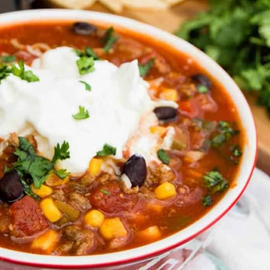 30 Minute Taco Soup - Recipe photo by The Diary of a Real Housewife