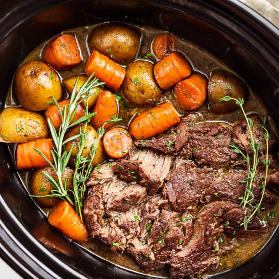 Slow Cooker Pot Roast - Recipe photo by Get Inspired Everyday