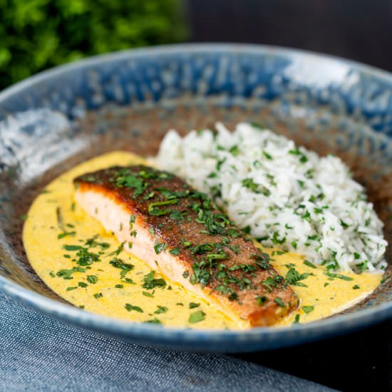 Indian Salmon Curry with Yoghurt - Recipe photo by Brian Jones