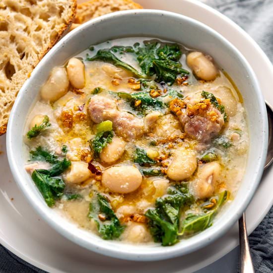Instant Pot Sausage, Kale Bean Stew - Recipe photo by IrenaMacri