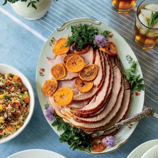 Satsuma Glazed Ham - Recipe photo by farmflavor