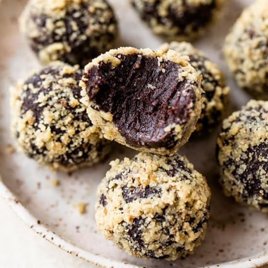 Chocolate Brownie Date Balls - Recipe photo by Skinnytaste