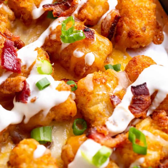 Cheesy Loaded Tater Tots - Recipe photo by AllThingsMamma