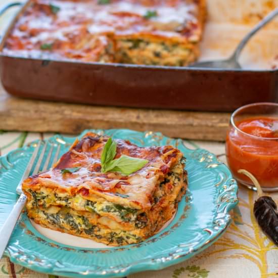 veggie tortilla lasagne - Recipe photo by a zest for life