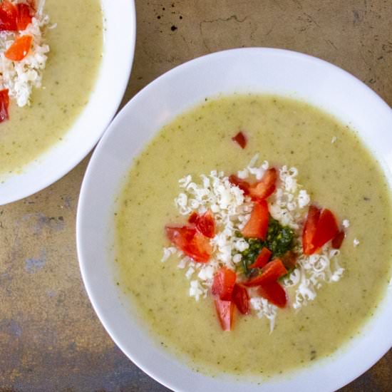 Broccoli and Cauliflower Soup - Recipe photo by Two Kooks In The Kitchen