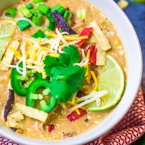 Crock Pot Chicken Tortilla Soup - Recipe photo by turnrowtable