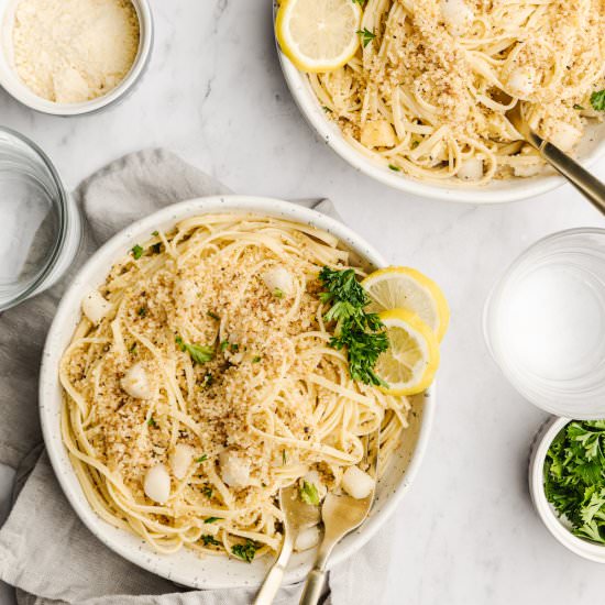 Scallop Linguine - Recipe photo by myeverydaytable