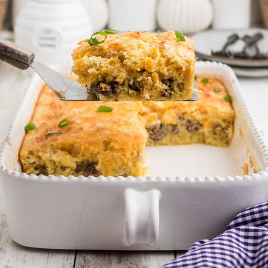 Bisquick Breakfast Bake - Recipe photo by thecaglediaries