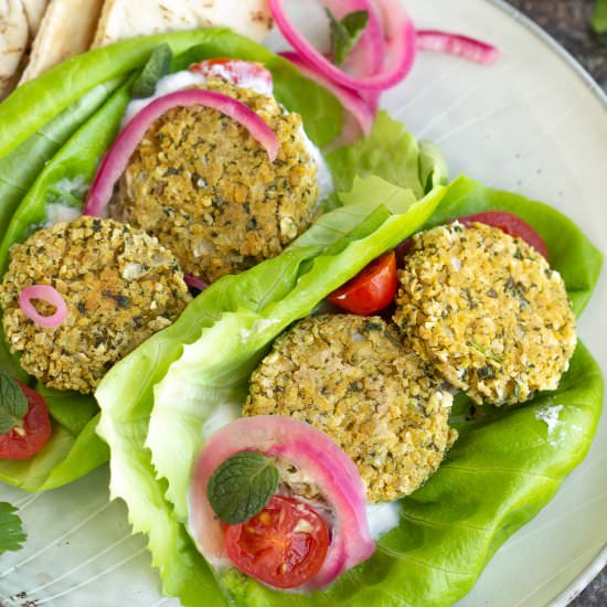 Baked Falafel Lettuce Wraps - Recipe photo by CallMePMc