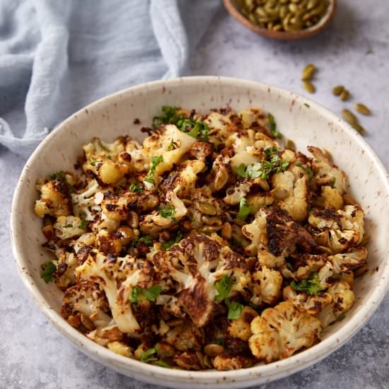 Roasted Cauliflower - Recipe photo by Barbara Curry