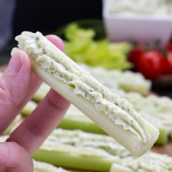 Whipped Feta Celery - Recipe photo by Little Nomads Recipes