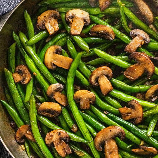 Green Beans and Mushrooms - Recipe photo by Jessica Gavin