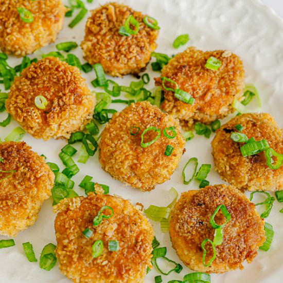 Mini Salmon Cakes with Dill Dip - Recipe photo by House of Elyn Ryn