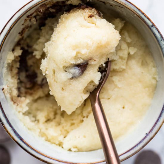 Chocolate Chip Mug Cake - Recipe photo by Chef Molly