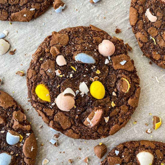 Cadbury Egg Brownie Cookies - Recipe photo by Whiskfulcooking