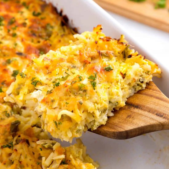 Cheesy Breakfast Potato Casserole - Recipe photo by AllThingsMamma
