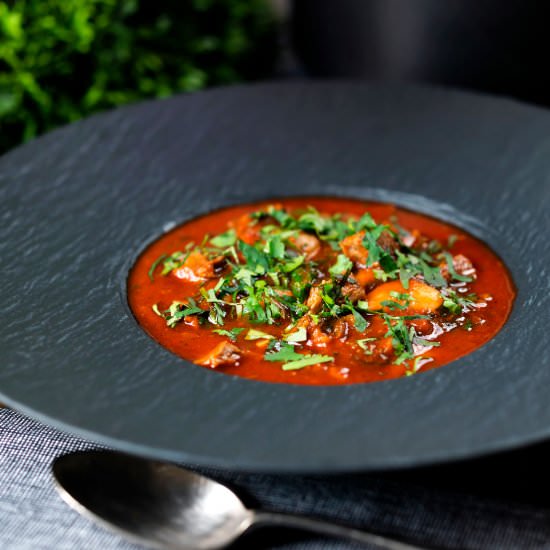 Fasolia Bean and Lamb Stew - Recipe photo by Brian Jones