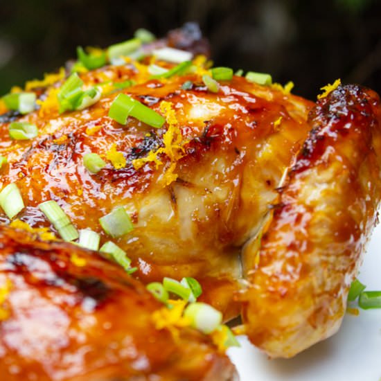 Teriyaki Glaze Butterflied Chicken - Recipe photo by Two Kooks In The Kitchen