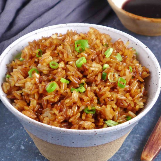 SOY SAUCE FRIED RICE - Recipe photo by Red House Spice