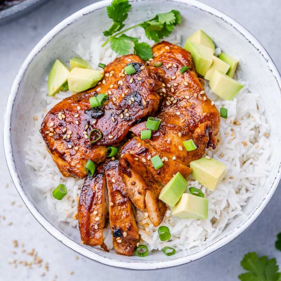 KOREAN CHICKEN THIGHS RECIPE - Recipe photo by healthyfitnessmeals